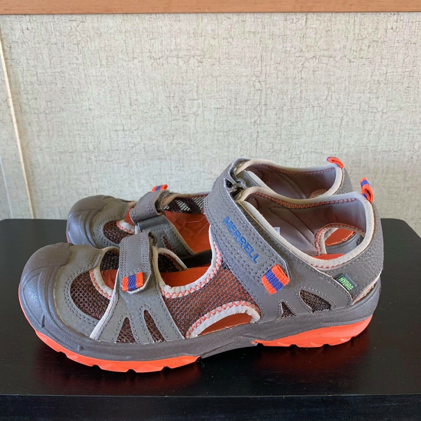 Merrell Boys Gray/Orange MY54844 Hydro Rapid Shoes Size US 5W