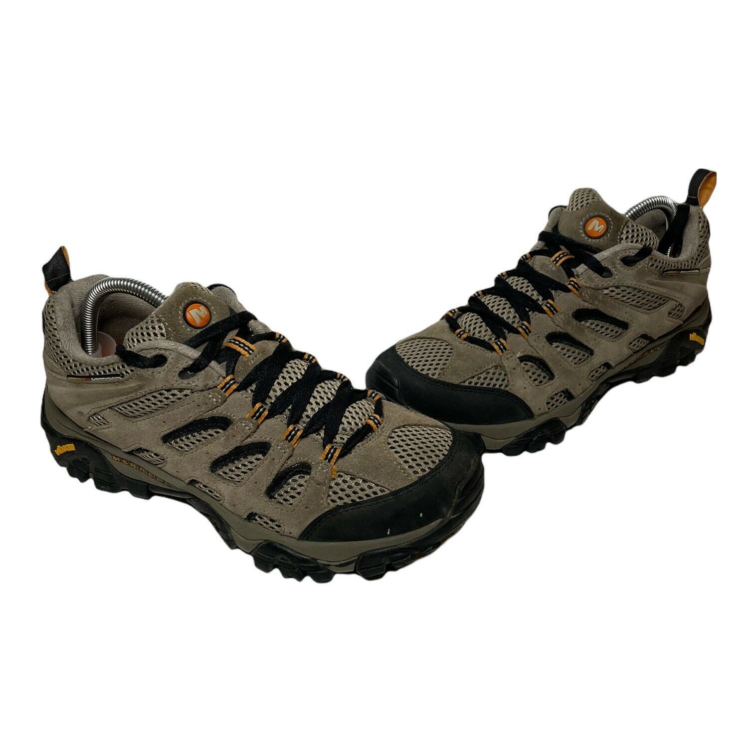 Merrell Men's Moab Ventilator Walnut Walking Hiking Shoes Vibram Soles Sz 8.5