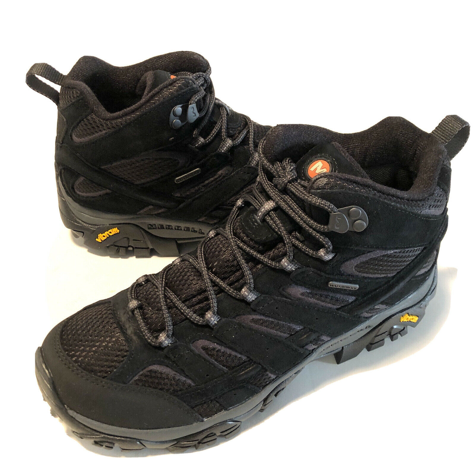 Merrell Moab 2 MID WP Waterproof Black Hiking Boot Shoe Men's Size 9.5