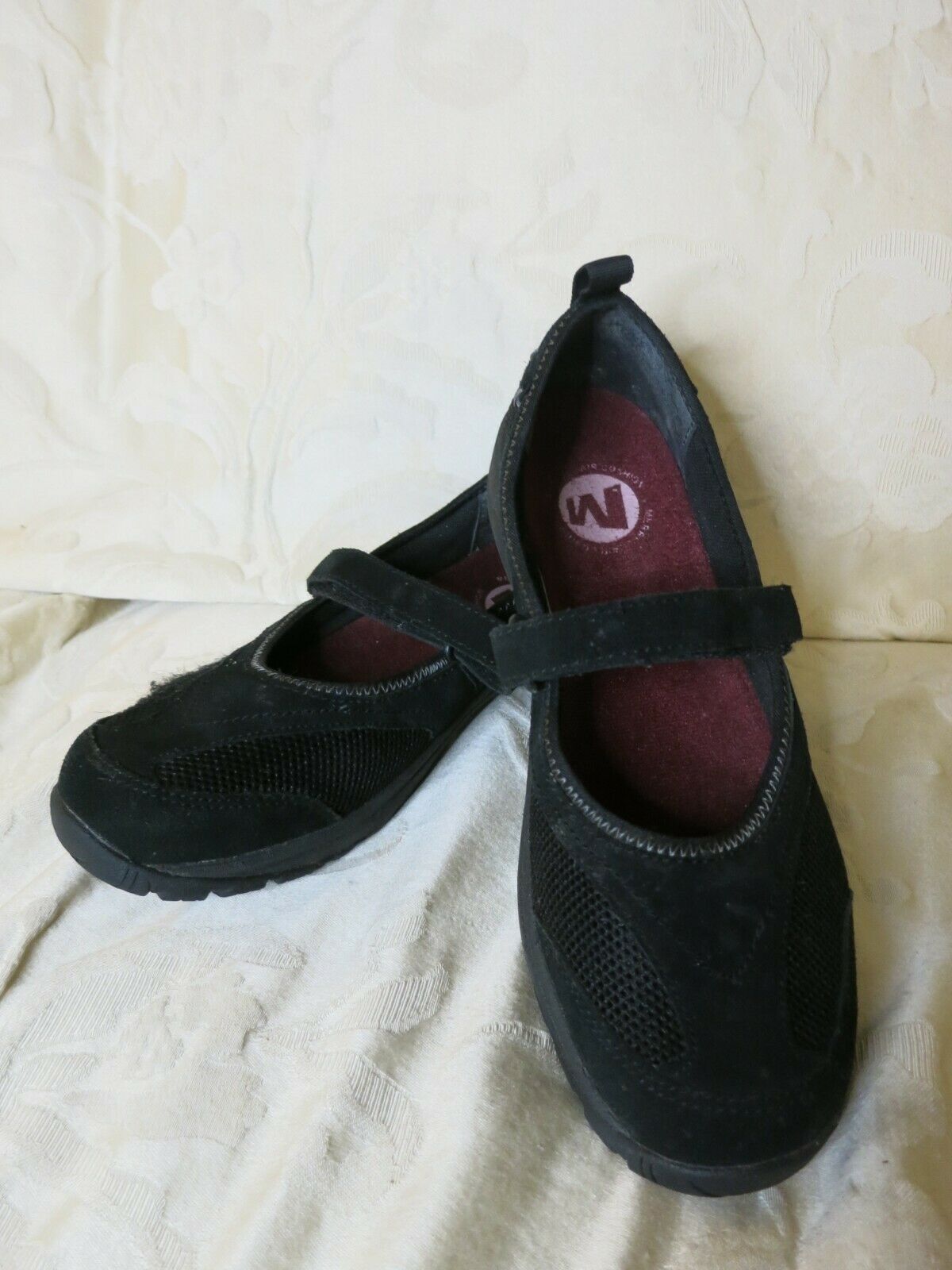 Merrell Paris Size 9 Women Black Mary Jane Strap Walking Shoe J109375C V Good