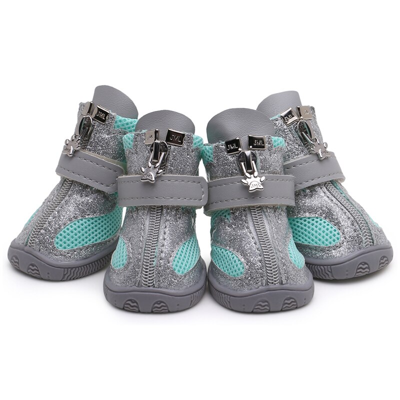 Mesh Pet Dogs Shoes Non Slip Autumn Winter Soft Sole Velcro Strap Dog Boots Breathable Outdoor Walking Leisure Pets Cat Sneakers