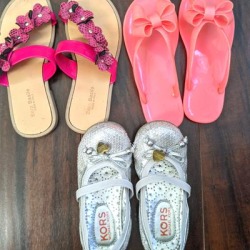 Michael Kors Shoes | Girls Dress Shoes And Sandals 3 Pairs | Color: Pink/Silver | Size: 11g