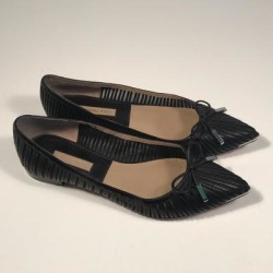 Michael Kors Shoes | Michael Kors Leather Pointed Toe Flats Women 39 | Color: Black | Size: 39 Euro