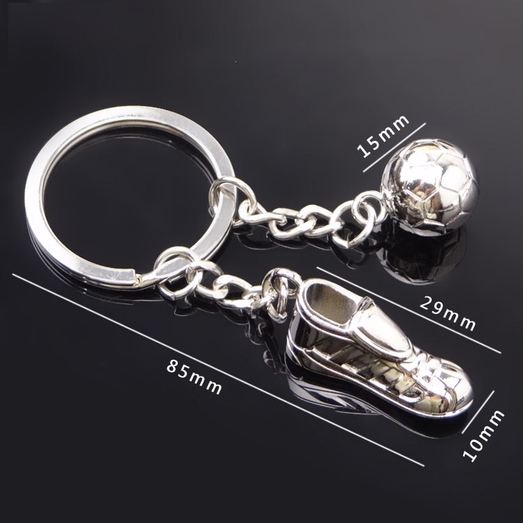 mini 3D-Metal Sports Soccer-Shoes Keychain Car Key Chain Key Ring Football-shape-ball Pendant Keyring Favorite Sportsman Gift