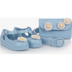 Mini Melissa Girls Blue Daisy Jelly Shoes & Bag - Size: 21 Kids From Childrensalon