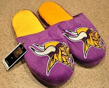 Minnesota Vikings Slippers Team Colors Big Logo NEW Two Toned House shoes! BLG
