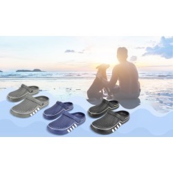 MK Belted collection Men's Clogs Summer Water Shoes Anti Slip Sandals/Slippers 7 in Navy Medium