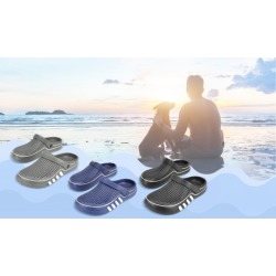 MK Belted collection Men's Clogs Summer Water Shoes Anti Slip Sandals/Slippers 7 in Grey Medium