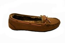Moccasins Women Slip On Indoor Outdoor Shoe Slipper Fur Loafer #985