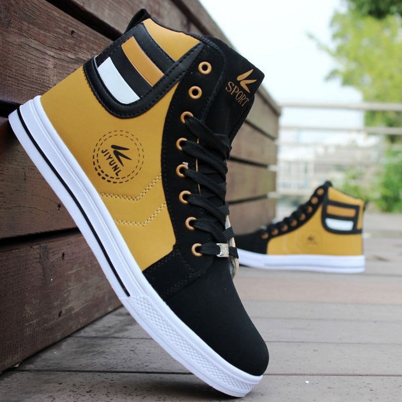 MR CO Men's Skateboarding Shoes High Top Leisure Sneakers Breathable Street Shoes Sports Shoes Hip Hop Walking Shoes
