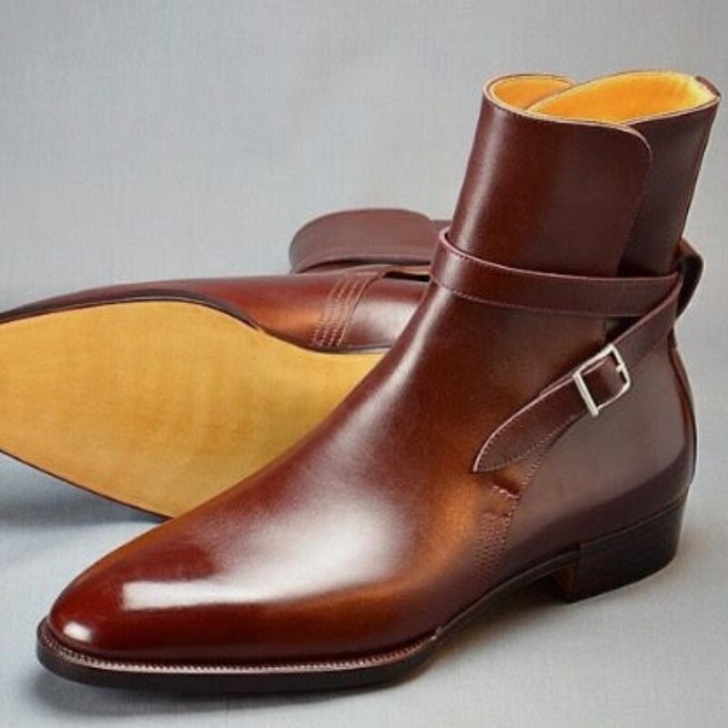 أحذية الرجال мужские сапоги Man Shoes Boots Fashion Buckle Chukka Desert Boots Bottes De Polo Pour Hommes PU Skin KG737