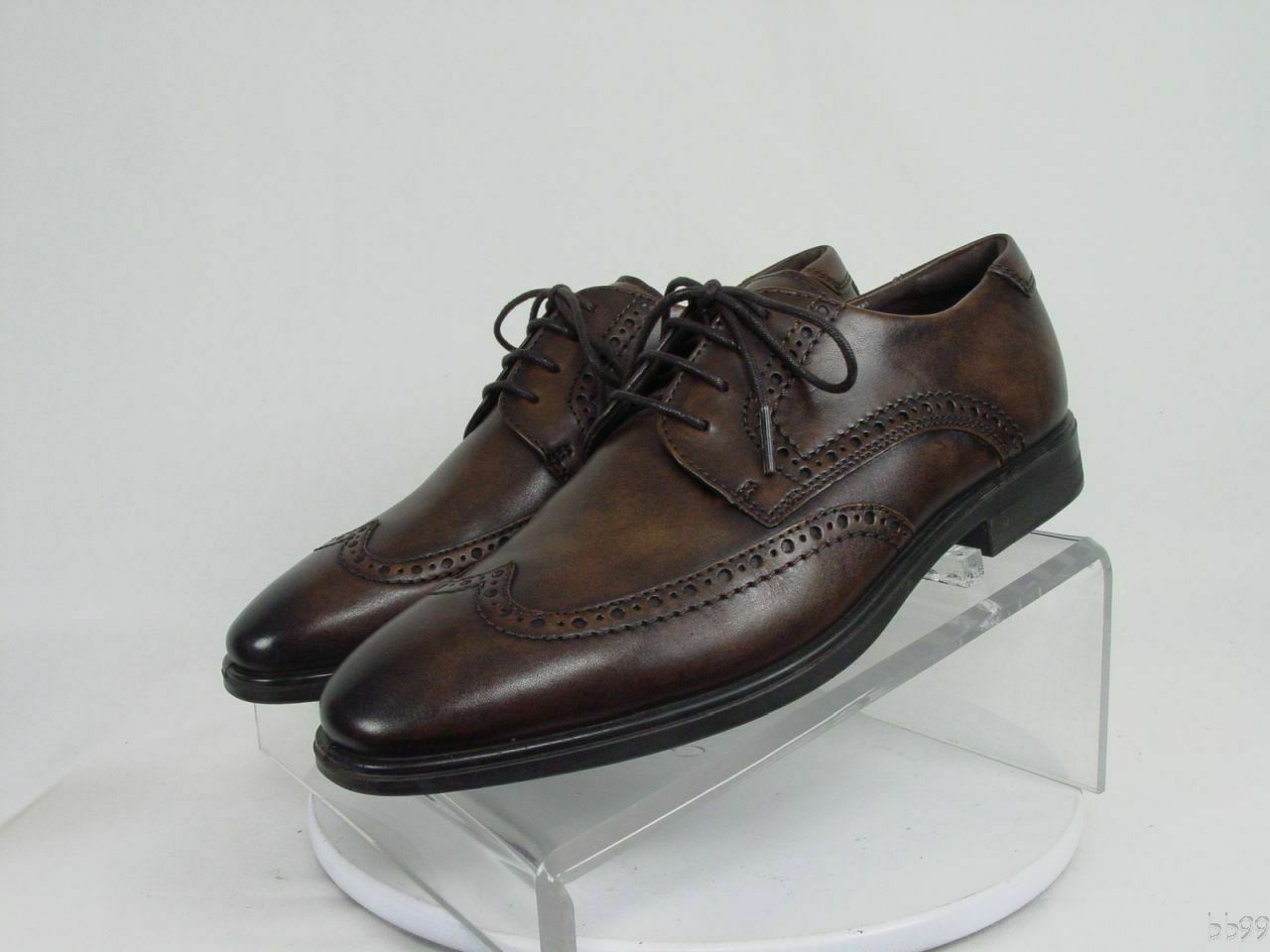NEAR NU ECCO MELBOURNE Men 7.5 41 Brown Brogue Leather Wingtip Dress Shoes