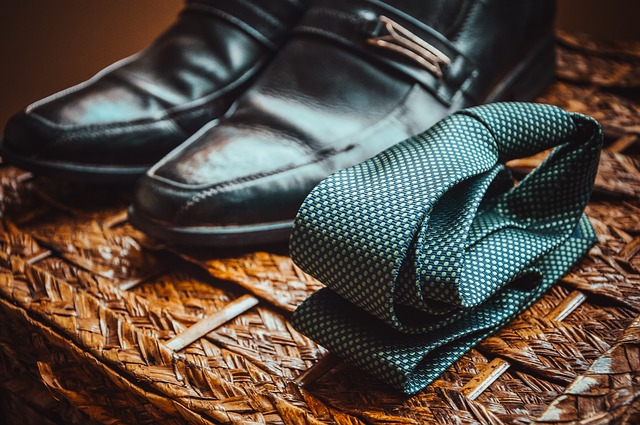 necktie, leather shoes, fashion
