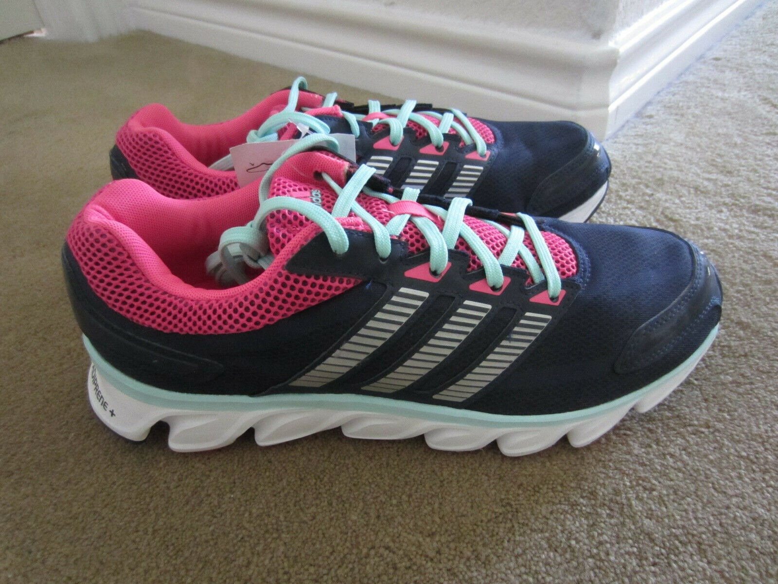 New Adidas C76995 Women's Powerblaze Running Shoes Navy Hot Pink White Size 10
