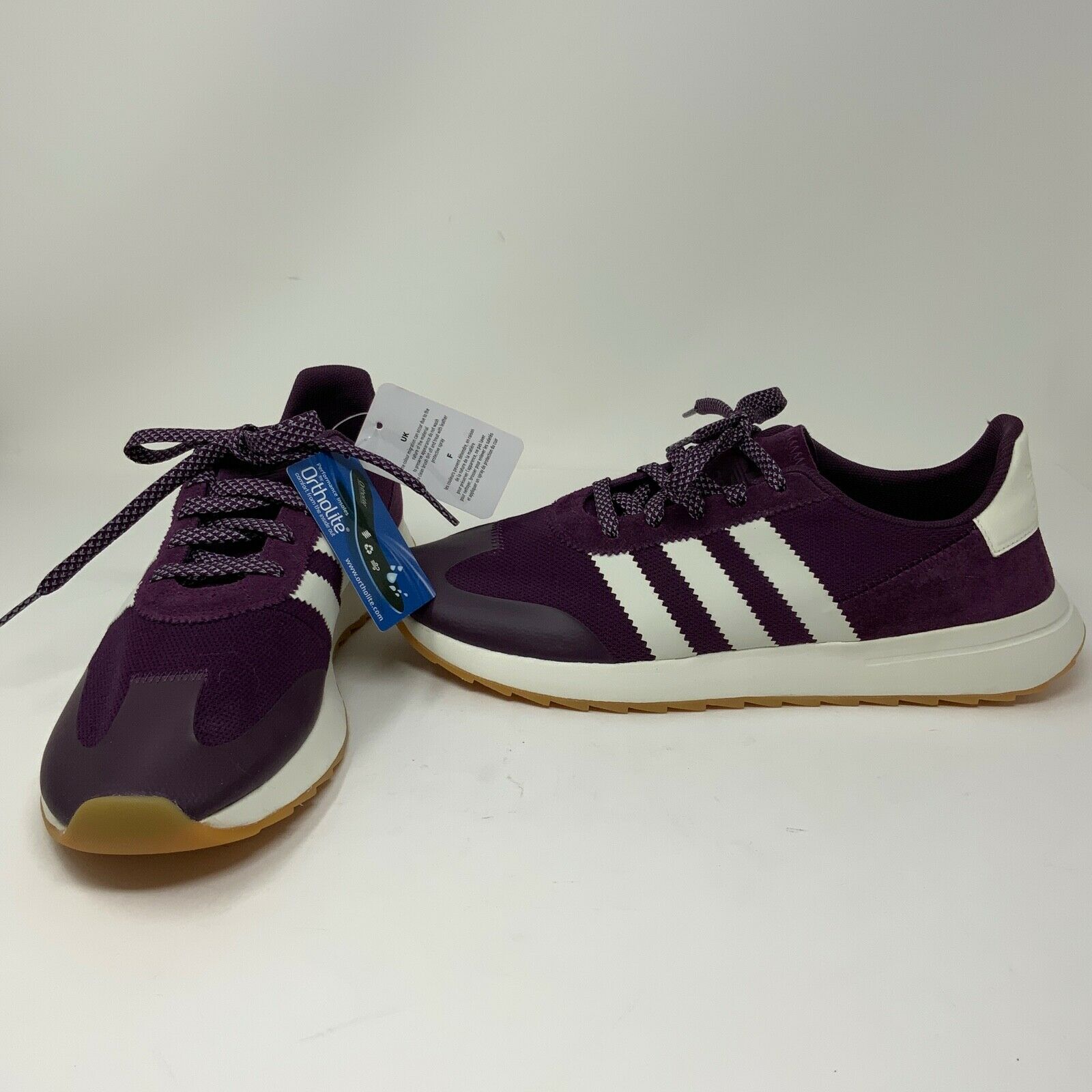 NEW Adidas Flashback Women's Suede Ortholite Insoles Purple Suede Sneakers Shoes