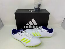 NEW! Adidas Men's Sprintstar Track&Field Shoes White/Neon/Blue #CP9081 W61 z