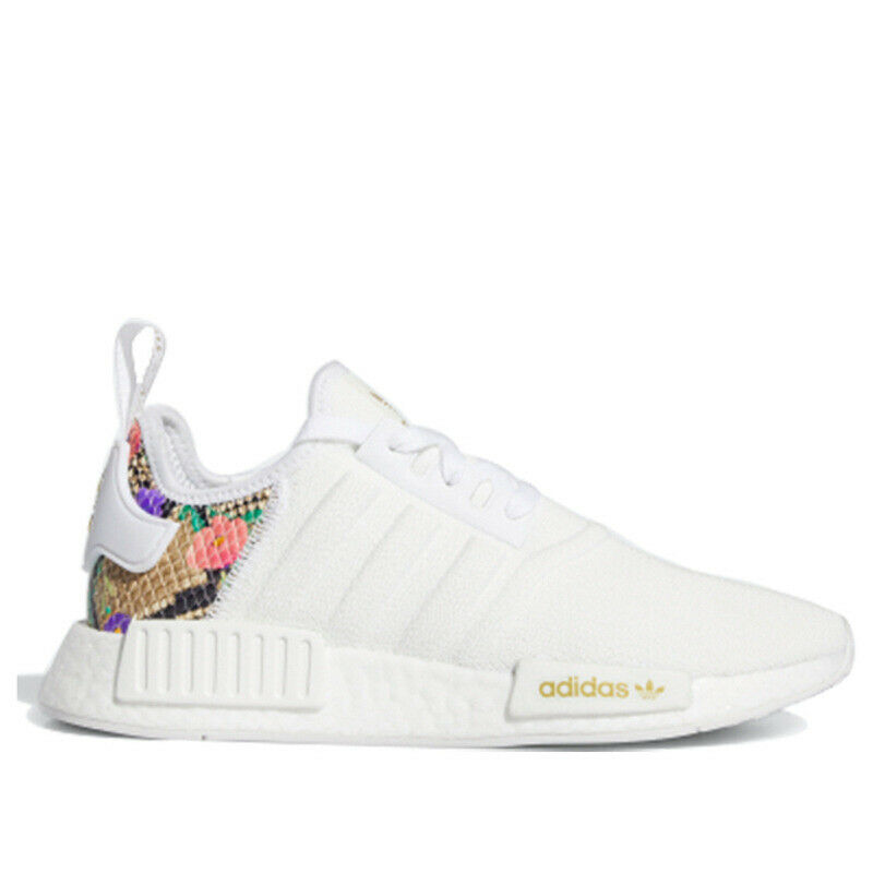 New adidas NMD_R1 Women's Shoes Core White / Floral FX0826 Size 6.5