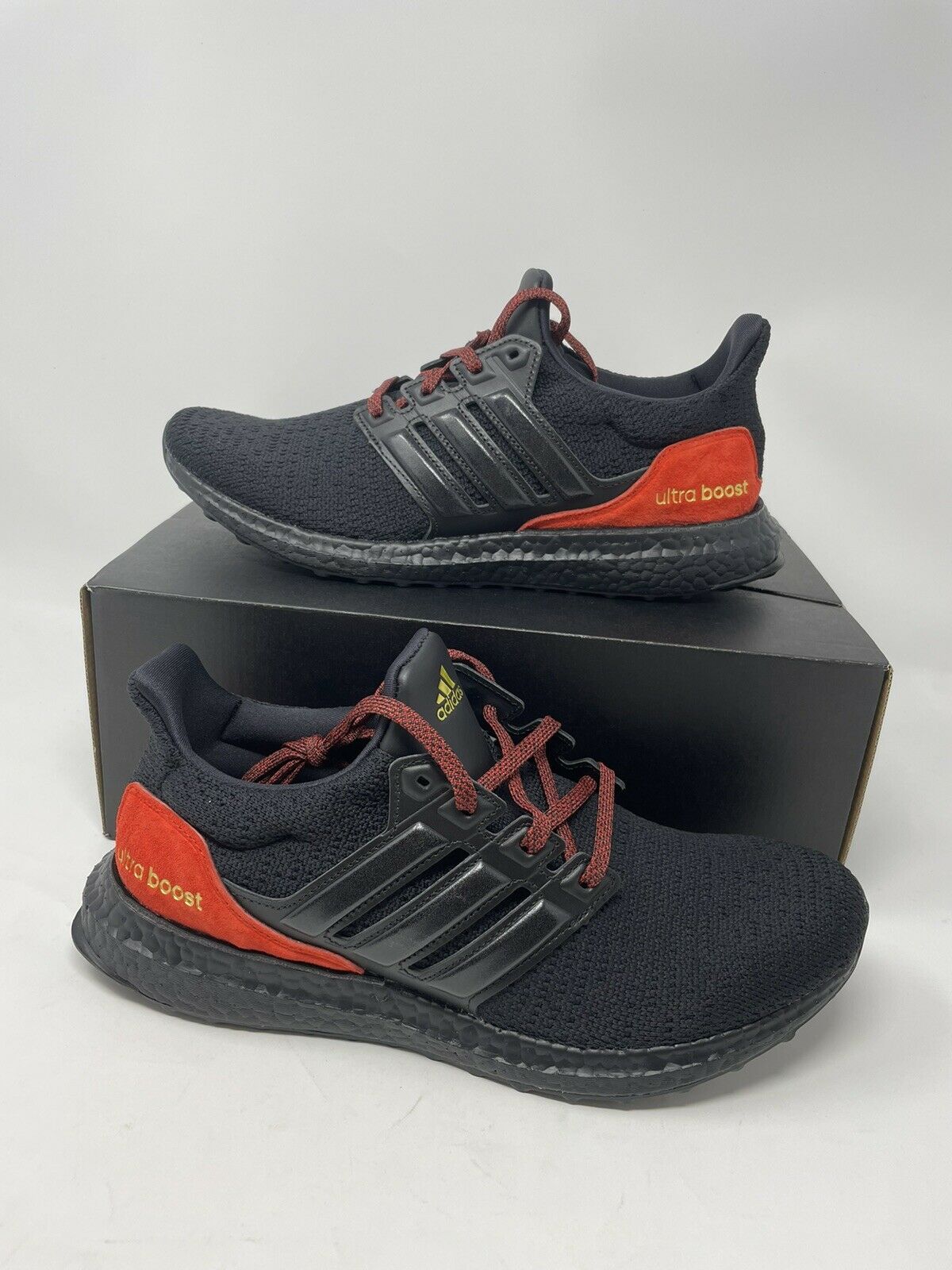 NEW Adidas UltraBoost DNA Shoes FW4899, Black / Black-Red - Men’s Size 8