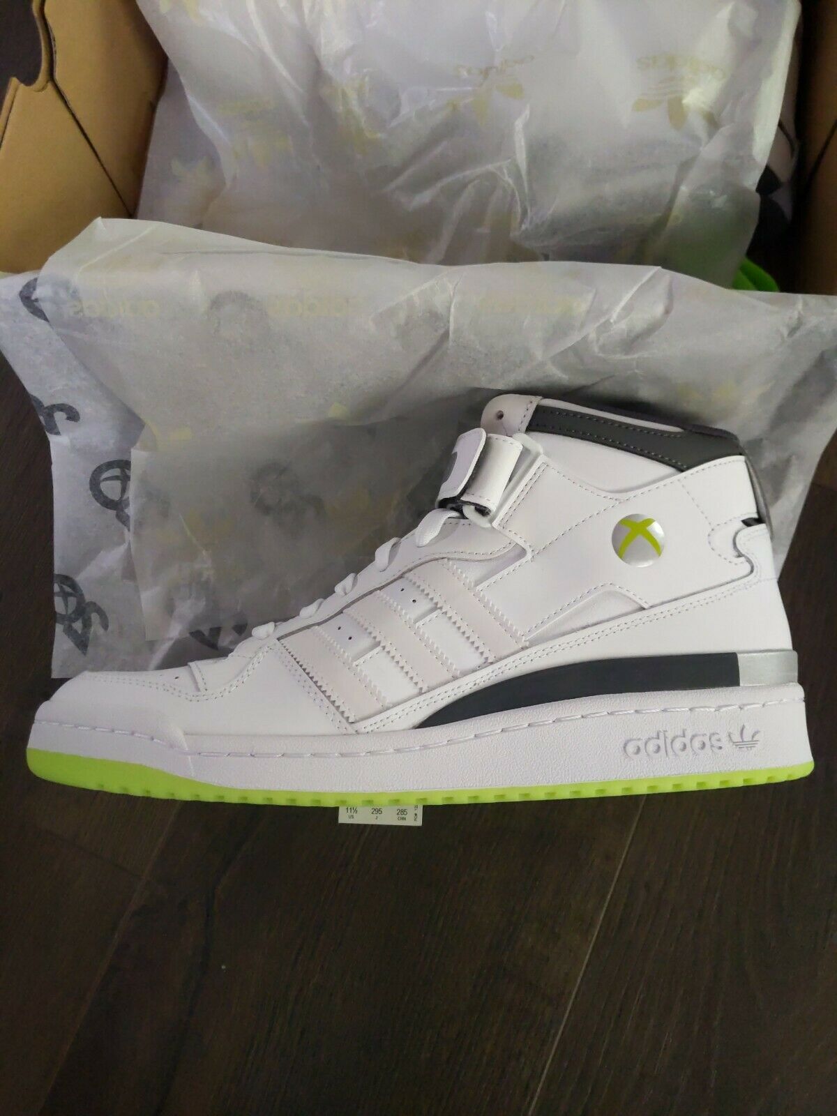 New Adidas XBox 360 Forum Mid Shoes Cloud White/Grey Sz 11.5. in hand.