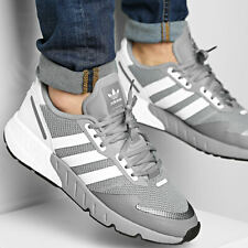 New adidas ZX 1K Boost Mens athletic sneaker casual shoes gray white sizes 8-12
