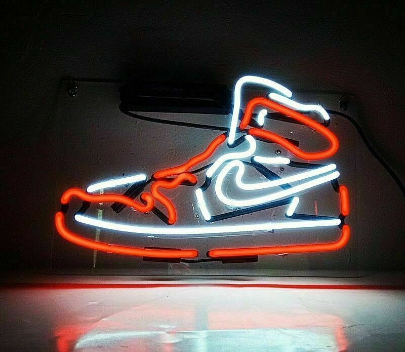 New Air Jordan Sports Sneakers Shoes Real Neon Sign Beer Bar Light Wall Decor