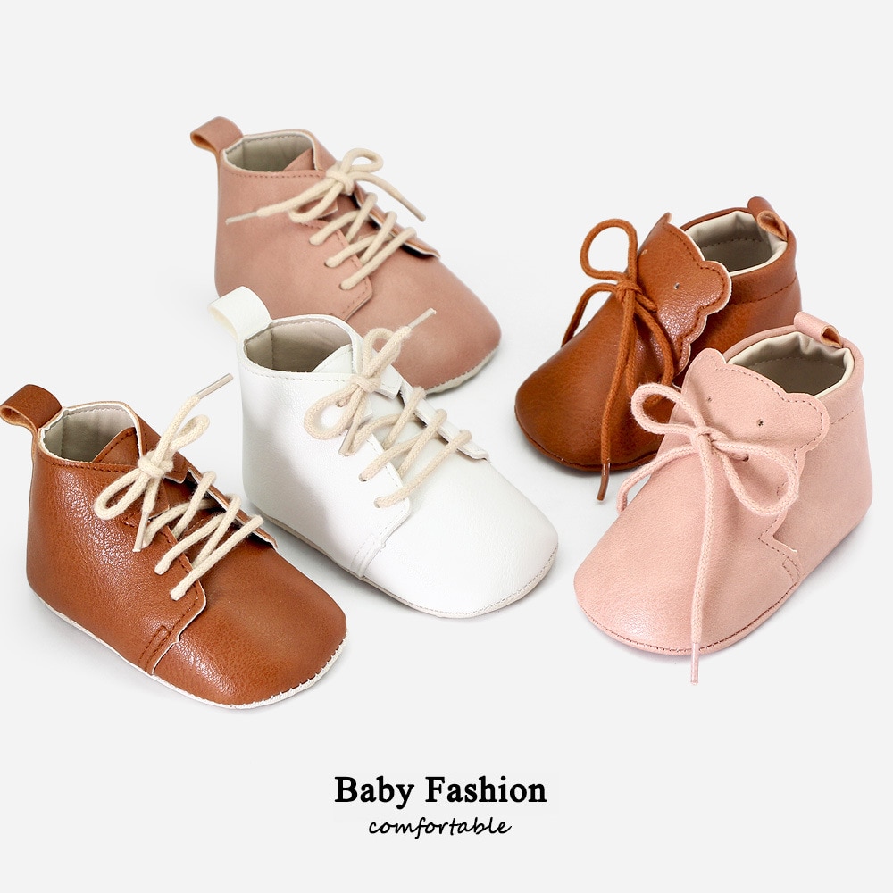 NEW Baby Leather Shoes Boys Girls Classic High Top PU Wedding Loafers Brogue Toddler Oxford Dress Toddler First Walkers Flat