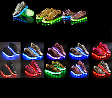New Baby Toddler Light Up LED Shoes USB Rechargeable 7 Color Mode Casual Sneaker
