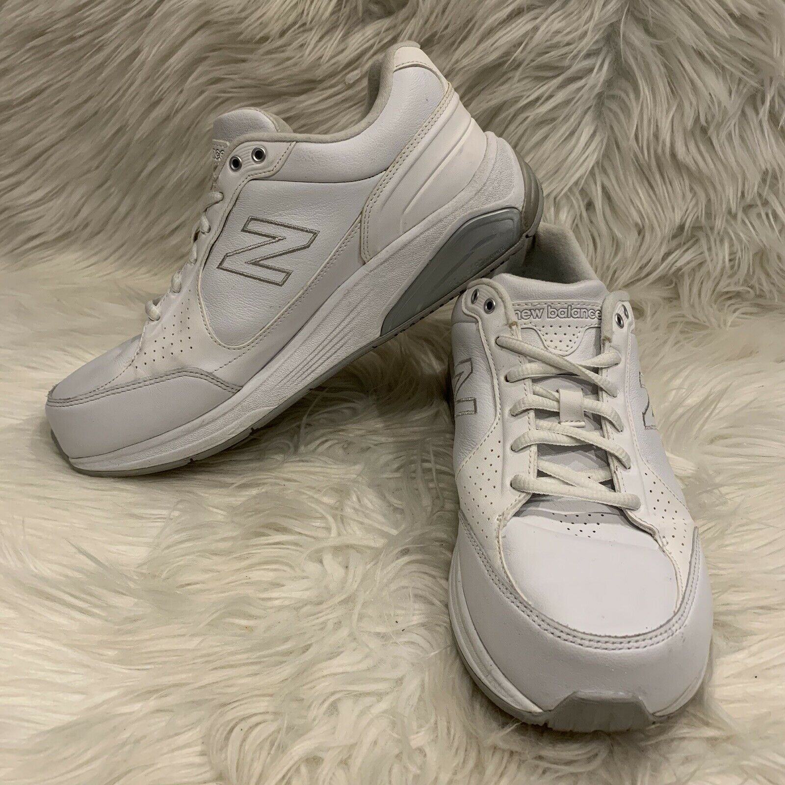 New Balance 928 Womens White Walking Shoes Size 9 D Rollbar New Inserts