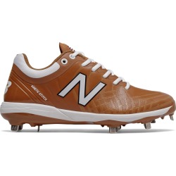 New Balance Low-Cut 4040v5 Metal Baseball Cleat Mens Shoes Orange with White