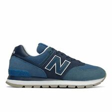 New Balance Men's 574 Rugged Shoes Navy with Blue