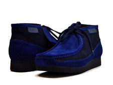 NEW British Walker Mens Shoes Wallabee Style New Castle Suede Royal Blue