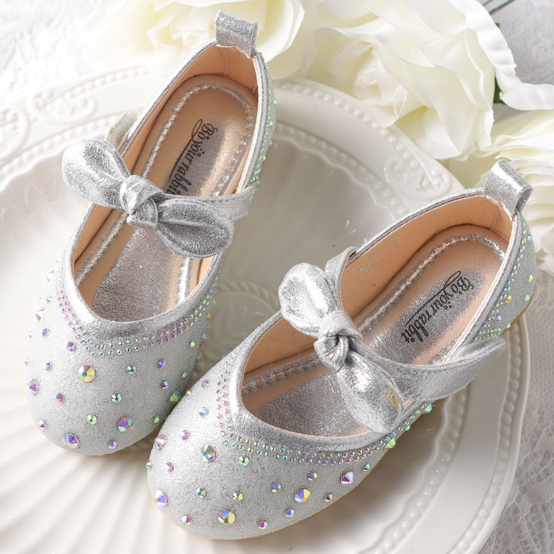 New Children Kids Girls Glitter Princess Shoes Children Flat Soft Dance Casual Kids Sandals Dress Party Shoes
