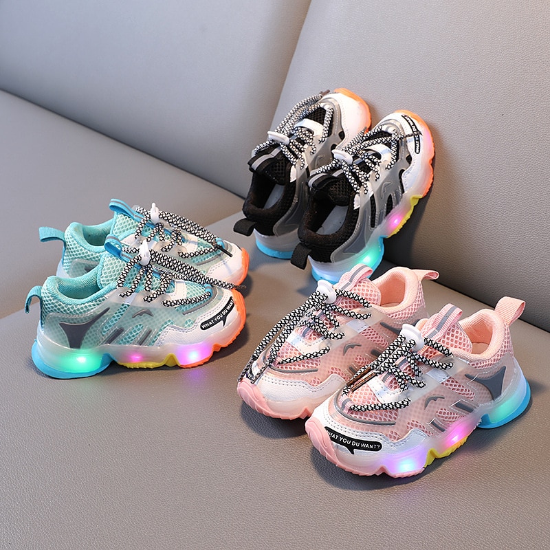 New kids Children Infant Toddler Baby Girls Boys Light LED Luminous Sport Running Shoes Sneakers 15M-7Y/ fashion CS07