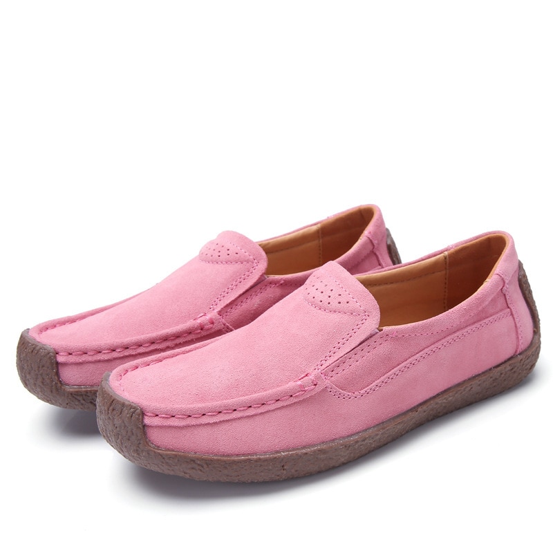 New Ladies Suede Platform Loafers Spring and Autumn Casual Low-cut Lazy One Foot Winter Plus Velvet Shoes Zapatillas Nike Mujer