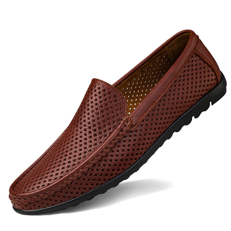 New Leather Casual Shoes Are Fashionable and Popular In Four Seasons CN(Origin) MEN Adult Walking Shoes Rubber Slip-On