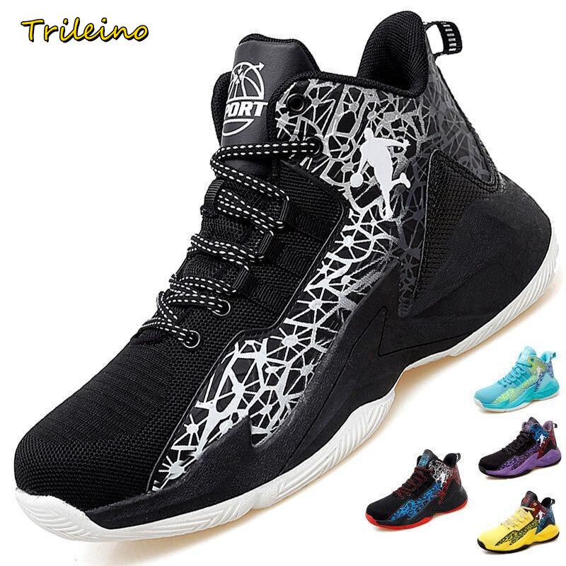 New Man Basketball Shoes Breathable Anti-slip Basketball Sneakers Women Youth Casual Sports Gym Ankle Boots Shoes Basket Homme
