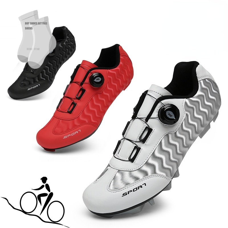 New Men's Reflective Corrugated Cycling Shoes Professional Cycling Shoes Road And Mountain Best Outdoor Self-Locking Racing