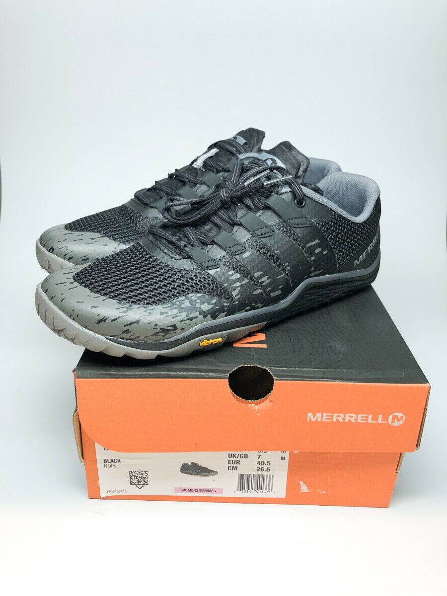 NEW Merrell Trail Glove 5 Running Barefoot Hiking Shoes US Womens 9.5 Black