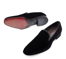 NEW Mezlan Mens Dress Shoes Slip On Genuine Velvet Red Bottom Lublin Black