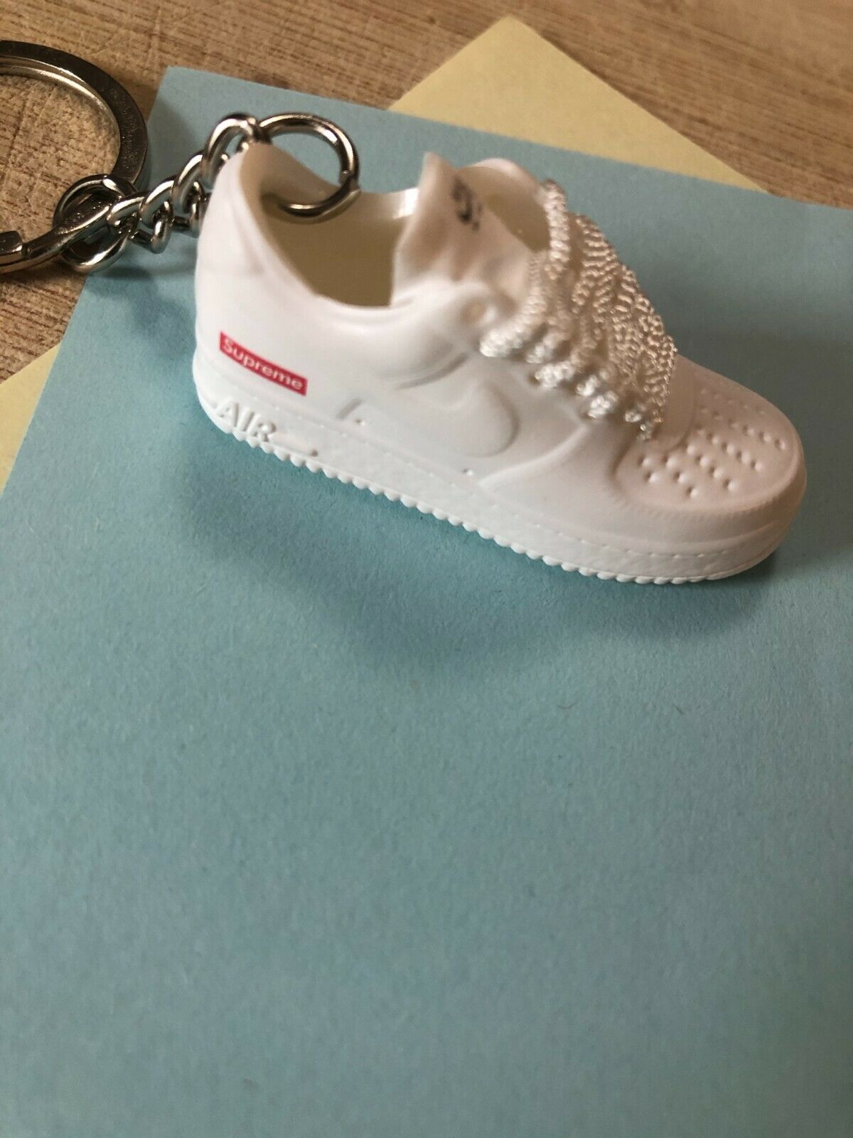 New Mini 3D AIR FORCE 1 Supreme sneaker shoes keychain Hand-painted.