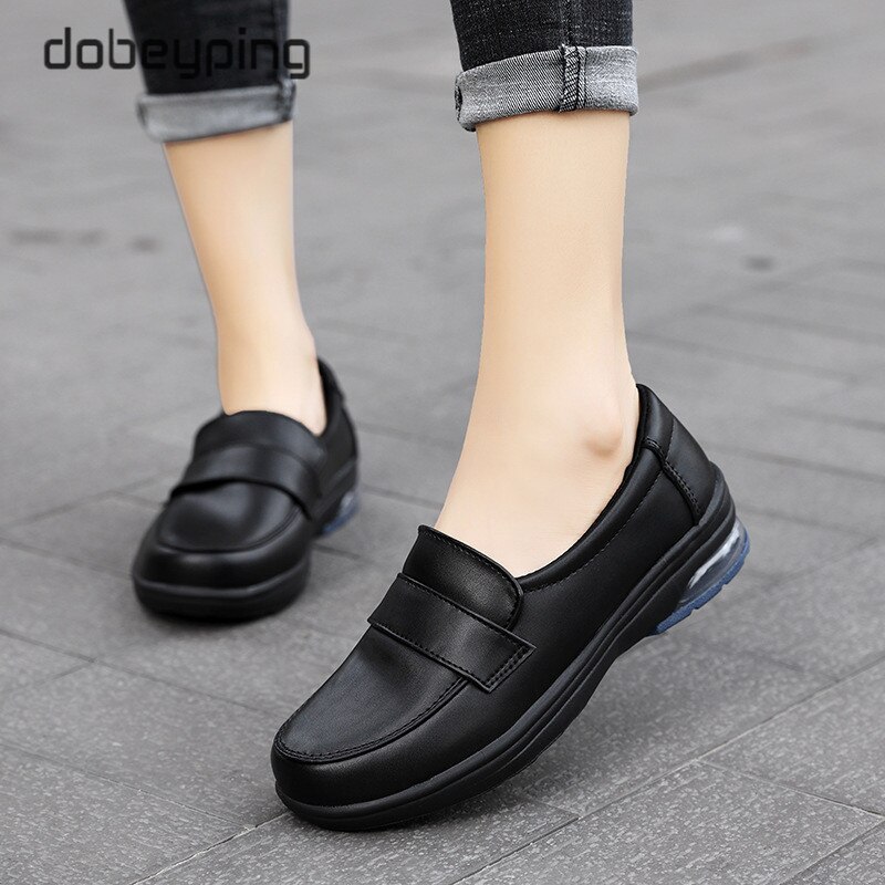 New Moccasins Autumn Women's Casual Shoes Soft Bottom Female Loafers Flat Platforms Woman Shoe Non-Slip Walking Mother Footwear