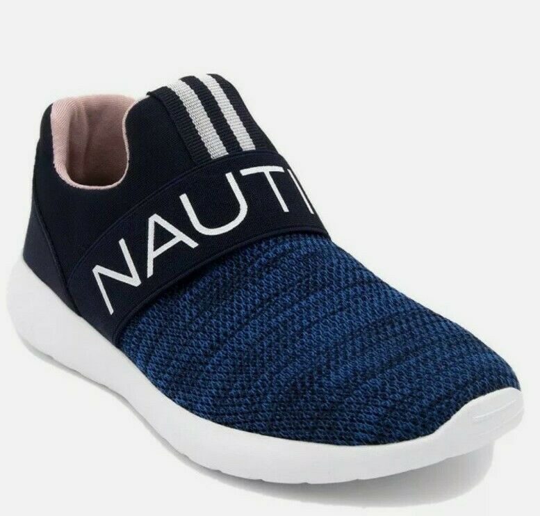 New Nautica Women Fashion Slip-On Navy Sneaker Jogger Running Shoes Size 9.5