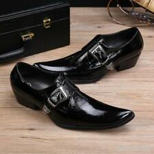 New Shoes Formal Young Mens Square Toe Elegant Business Club Buckle Punk Simple