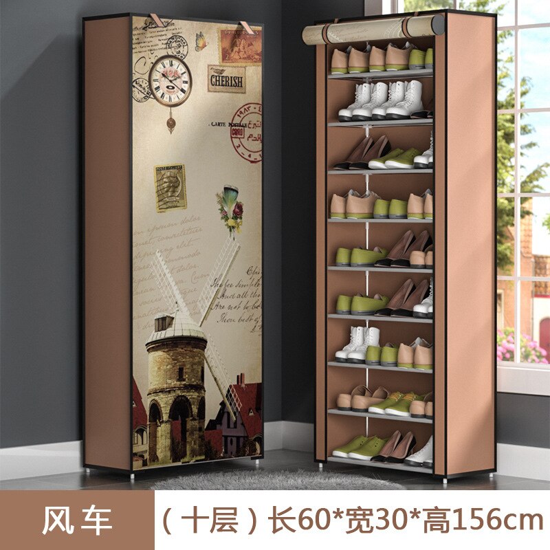 New Simple shoe cabinet, shoe rack, dust-proof belt cover, multi-layer home bedroom entrance balcony student dormitory