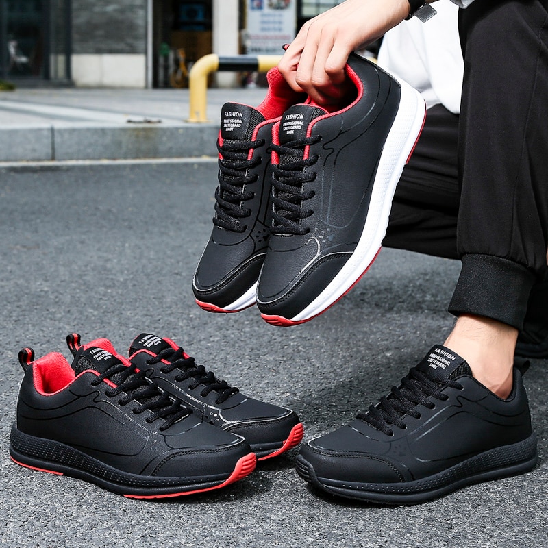 New Style Men's Leather Casual Shoes Gigh Quality Running Sneakers