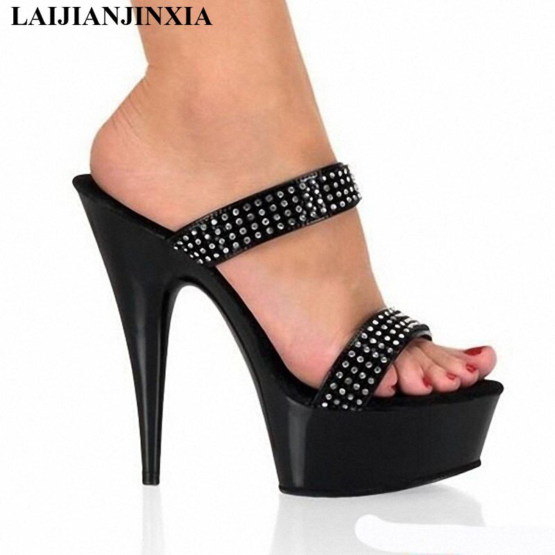 New the 6-inch shoes are 15cm high heels, the noble platform gladiator is decorated with the formal dancing shoes