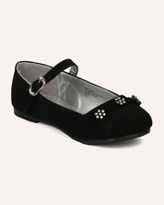 NEW TODDLER LITTLE ANGEL-BLACK SUEDE-DRESS SHOE MARY JANE STYLE VERY CUTE