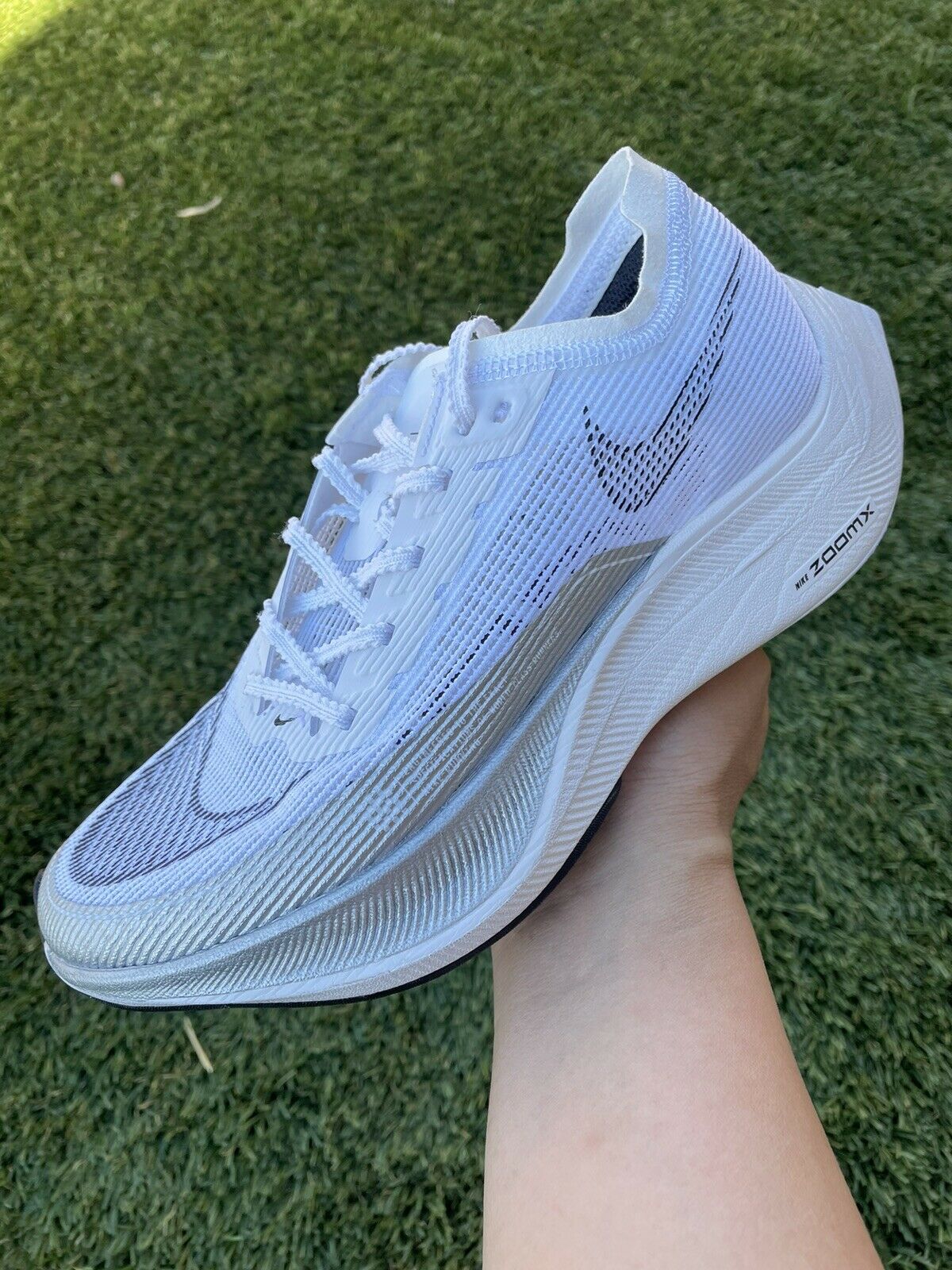 NEW Women’s Nike Air Zoom Vaporfly Next% 2 White Running Shoes CU4123-100 Sz 5.5