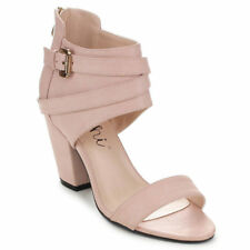 New Women's Open Toe Ankle Cuff Buckled Strap Sandal Shoes Chunky Med High Heel