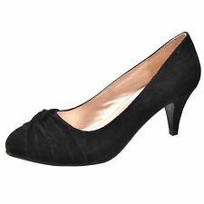 New women's shoes classic casual simple work pumps suede like high heel black